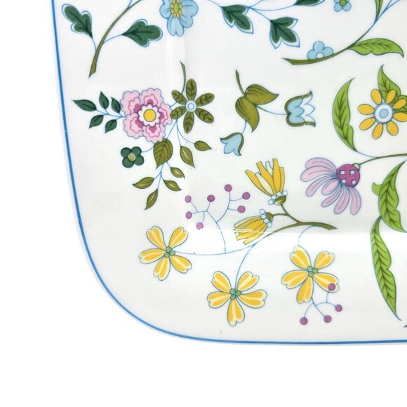 Spode Afton Square Plate 9" Bone China Floral Design England Y8212 J161 - Picture 5 of 14